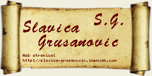 Slavica Grušanović vizit kartica